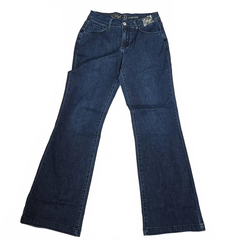 NEW ETHYL women's wide leg jean in blue
